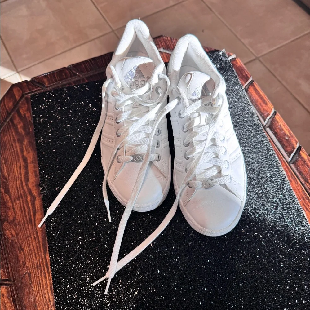 Adidas White Women's Sneakers - Picture 8 of 11